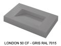 Plan vasque sur mesure évacuation par caniveau – LONDON 50