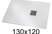 Douchebak 130x120 cm extra plat hars - VERONE XL