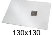 Receveur de douche 130x130 cm résine extra-plat - VERONE XL