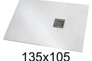 Douchebak 135x105 cm extra plat hars - VERONE XL
