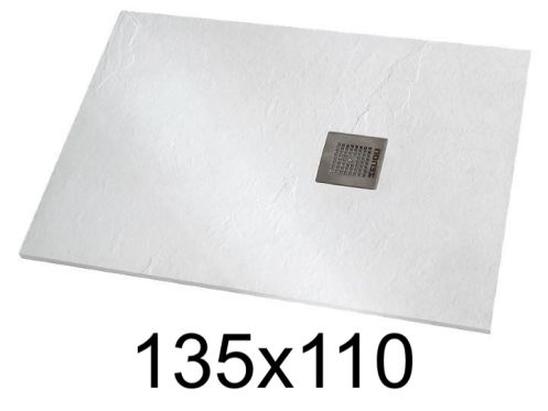 Douchebak 135x110 cm extra plat hars - VERONE XL