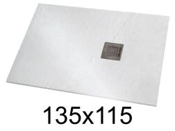 Brodzik 135x115 cm bardzo płaska żywica - VERONE XL