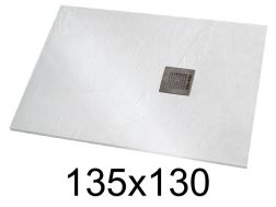 Receveur douche 135x130 cm résine extra-plat - VERONE XL