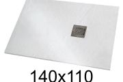 Shower tray 140x110 cm extra-flat resin - VERONE XL
