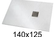 Receveur de douche 140x125 cm résine extra-plat - VERONE XL