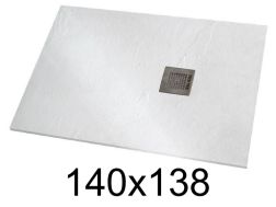 Douchebak 140x138 cm extra plat hars - VERONE XL