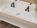 Suspenderet eller indbygget bassinafløbspanel 85 cm – LONDON XL 85