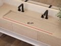 Plan vasque caniveau suspendu ou à encastrer 85 cm – LONDON XL 85