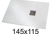 Receveur de douche 145x115 cm résine extra-plat - VERONE XL