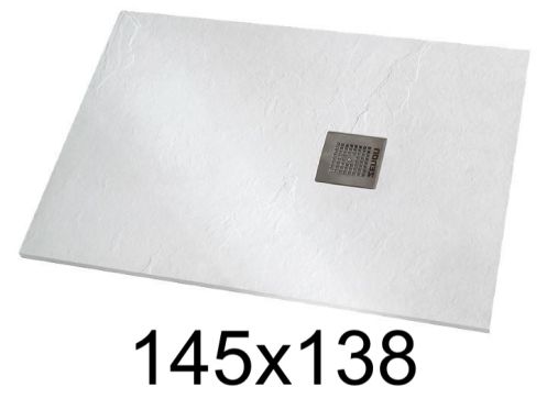 Receveur de douche 145x138 cm résine extra-plat - VERONE XL