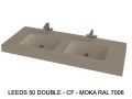 Plan double vasque sur mesure suspendu ou à encastrer – LEEDS 50 DOUBLE