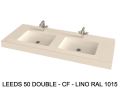 Plan double vasque sur mesure suspendu ou à encastrer – LEEDS 50 DOUBLE