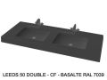 Plan double vasque sur mesure suspendu ou à encastrer – LEEDS 50 DOUBLE
