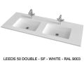 Plan double vasque sur mesure suspendu ou à encastrer – LEEDS 50 DOUBLE