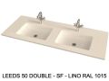 Plan double vasque sur mesure suspendu ou à encastrer – LEEDS 50 DOUBLE