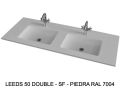 Op maat gemaakte dubbele wastafel opknoping of inbouw – LEEDS 50 DOUBLE