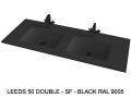 Plan double vasque sur mesure suspendu ou à encastrer – LEEDS 50 DOUBLE