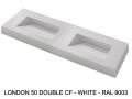 Plan double vasque caniveau suspendu ou à encastrer – LONDON DOUBLE 50