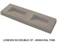 Dubbele wastafel hangende of inbouwgoot – LONDON DOUBLE 50