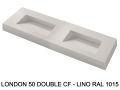 Plan double vasque caniveau suspendu ou à encastrer – LONDON DOUBLE 50
