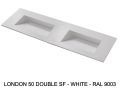 Dubbele wastafel hangende of inbouwgoot – LONDON DOUBLE 50