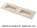 Dubbele wastafel hangende of inbouwgoot – LONDON DOUBLE 50