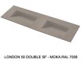 Plan double vasque caniveau suspendu ou à encastrer – LONDON DOUBLE 50