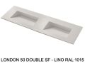 Dubbele wastafel hangende of inbouwgoot – LONDON DOUBLE 50