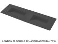Dubbele wastafel hangende of inbouwgoot – LONDON DOUBLE 50