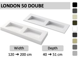 Podwieszany lub wbudowany podwójny plan rynny – LONDON DOUBLE 50
