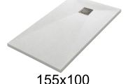 Receveur de douche 155x100 cm résine extra-plat TECNIK