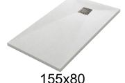 Receveur de douche 155x80 cm résine extra-plat TECNIK