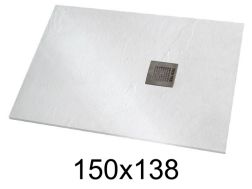 Douchebak 150x138 cm extra plat hars - VERONE XL