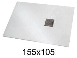 Brodzik 155x105 cm bardzo płaska żywica - VERONE XL