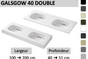 Dubbel wandpaneel design hang- of inbouw – GLASGOW DOUBLE 40