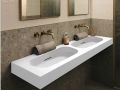 Plan double vasque design suspendu ou à encastrer – GLASGOW DOUBLE 60