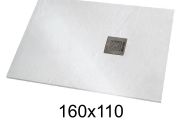 Shower tray 160x110 cm extra-flat resin - VERONE XL