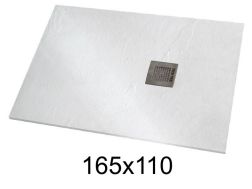 Brodzik 165x110 cm bardzo płaska żywica - VERONE XL