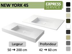 Plan vasque suspendu ou à encastrer sur mesure – NEW YORK 45