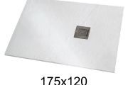 Receveur de douche 175x120 cm résine extra-plat - VERONE XL