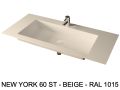 Op maat gemaakte hang- of inbouw wastafel – NEW YORK 60