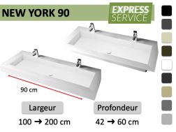 Plan vasque suspendu ou à encastrer sur mesure – NEW YORK 90