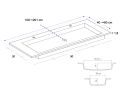 Op maat gemaakte hang- of inbouw wastafel – NEW YORK 90