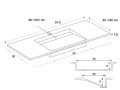 Op maat gemaakte hangende of inbouwgoot wastafel – MIAMI 45