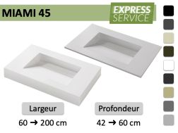 Plan vasque caniveau suspendu ou à encastrer sur mesure – MIAMI 45
