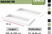 Plan vasque caniveau double suspendu ou à encastrer sur mesure – MIAMI 90