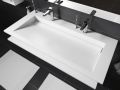 Plan vasque caniveau double suspendu ou à encastrer sur mesure – MIAMI 90