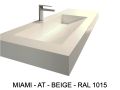 Op maat gemaakt dubbel lineair wastafelblad, wandmontage of inbouw – MIAMI 90