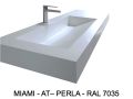 Op maat gemaakt dubbel lineair wastafelblad, wandmontage of inbouw – MIAMI 90