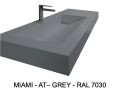 Plan vasque caniveau double suspendu ou à encastrer sur mesure – MIAMI 90